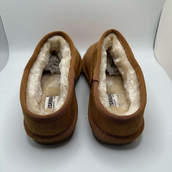 CUSHIONAIRE Women's Faux Shearling Genuine Suede cozy mule slippers +Memory Foam - Picture 4 of 7